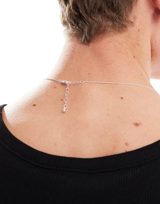 ASOS DESIGN - Collana con piccola croce argento  , 3 di 4