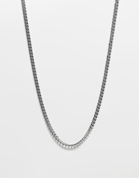 ASOS DESIGN - Collana corta slim da 4 mm in acciaio inossidabile resistente all'acqua argentato - view 1