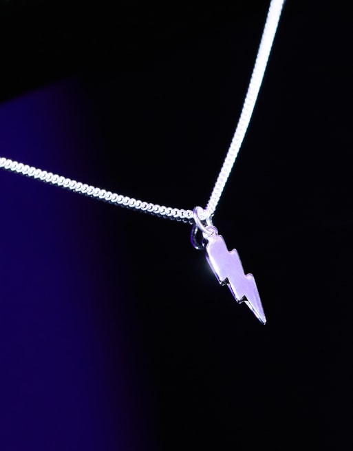 Catenina Argento 925 Con Ciondolo Saetta | Sottile E Discreta | Lunghezza 45 Cm | Gioiello Delicato Unisex - 4