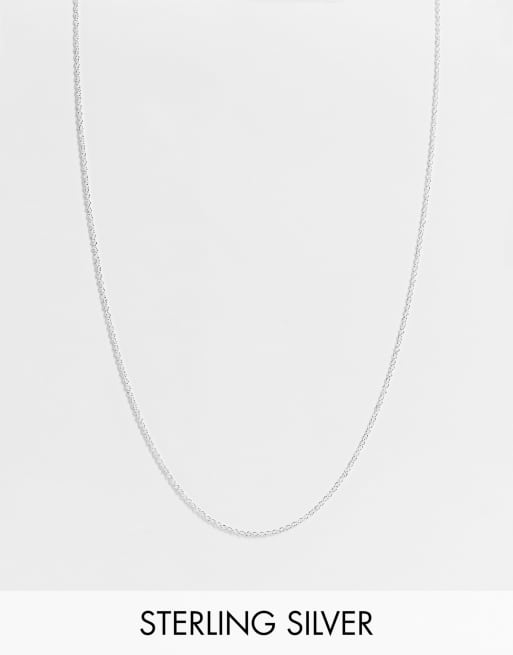 ASOS DESIGN - Collana in argento sterling e targhetta a cuore con barra a t