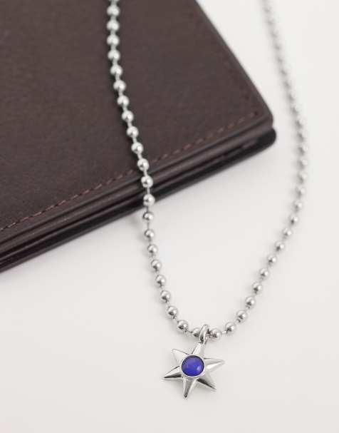 ASOS DESIGN - Collana tonalità argento con ciondolo a stella con pietra dell'umore - view 1