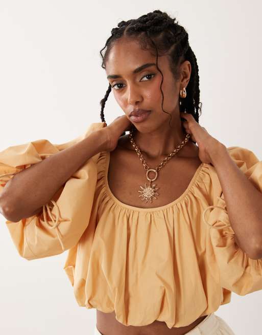 ASOS DESIGN - Collana tonalità oro spazzolato con catena spessa e ciondolo a forma di sole, 4 di 4