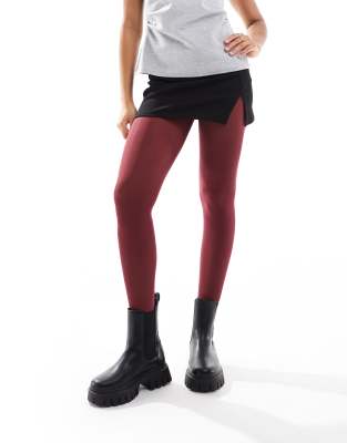 ASOS DESIGN - Collant 40 denari color bordeaux