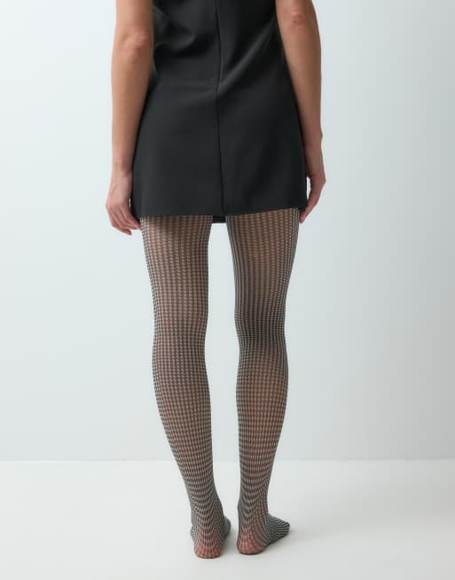 ASOS DESIGN collant a pied de poule, 2 di 3