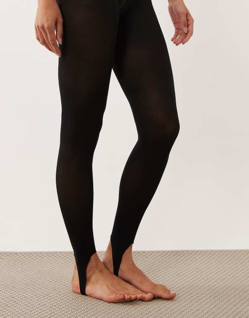 ASOS DESIGN collant con sottopiede nero, 3 di 3
