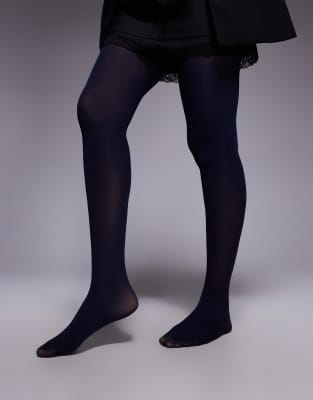 ASOS DESIGN - Collants 40 deniers - Marine foncé-Bleu marine