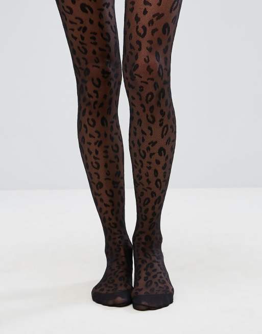 ASOS DESIGN - Collants léopard
