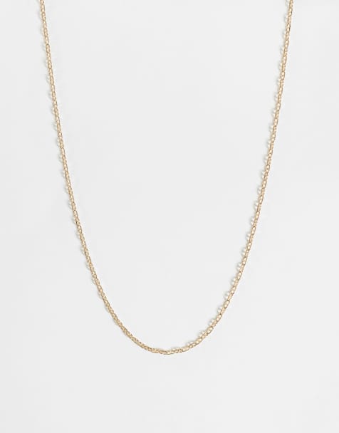 ASOS DESIGN collar fino de cadena marina dorado - view 1