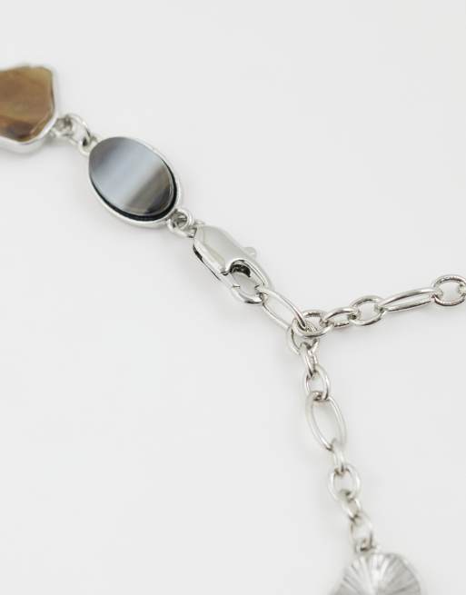 ASOS DESIGN - Collar plateado con charm y piedras, 3 de 3