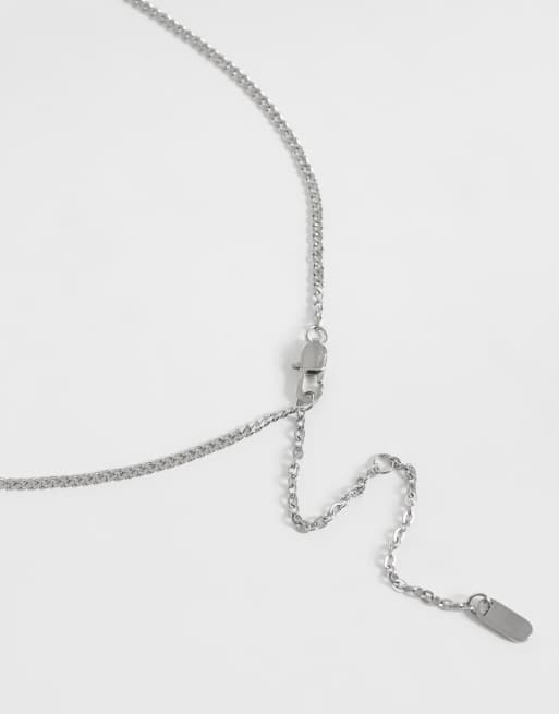 ASOS DESIGN - Collar plateado con colgante de serpiente de acero inoxidable resistente al agua, 4 de 4