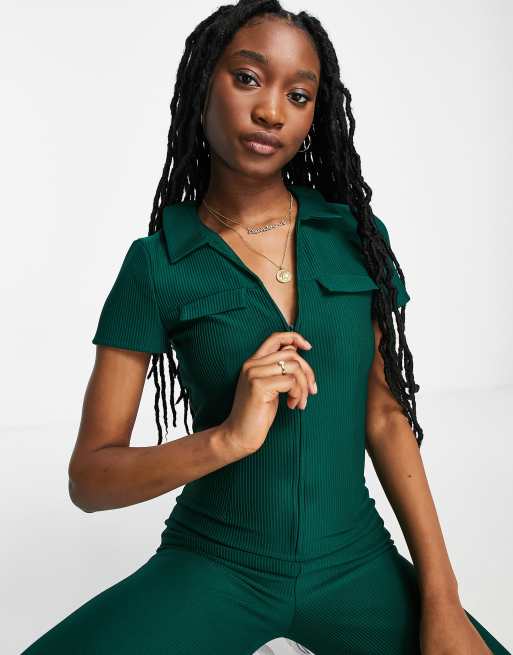 Asos best sale green jumpsuit