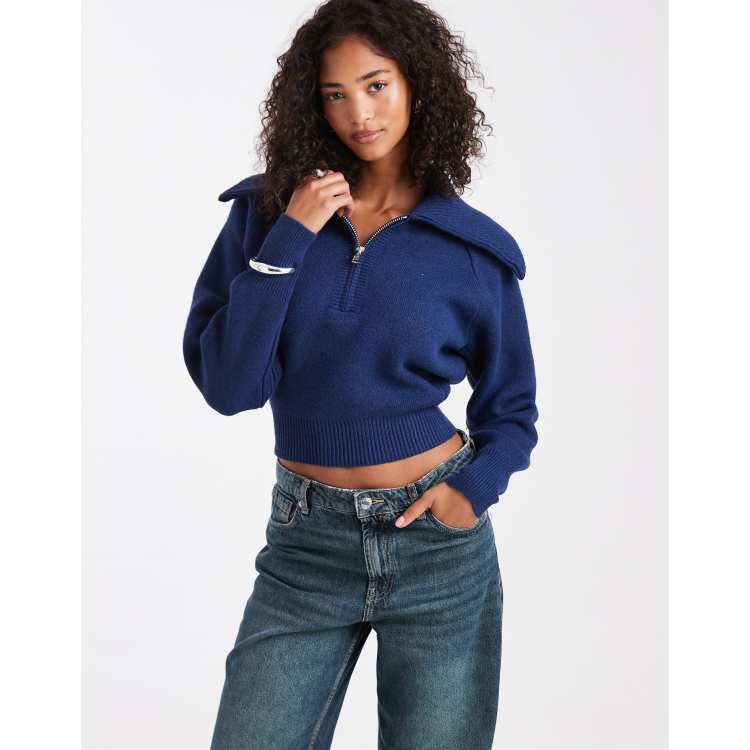 ジャケット・アウター THE TOE Williamsburg zip cardigan NAVY Williamsburg Zip Cardigan – THE TOÉ