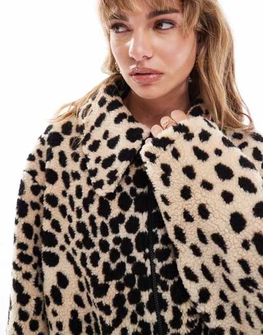 Asos animal print coat best sale