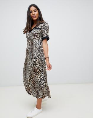 asos leopard maxi dress
