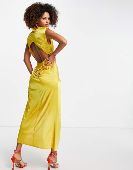 Asos gold hotsell satin dress