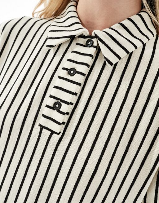 ASOS DESIGN Maternity Nursing Exclusive overlay t-shirt mini dress in stripe