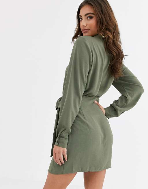 Khaki mini dress sale