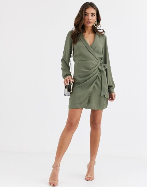 Syntetyczny 60 Obraz asos sukienka khaki