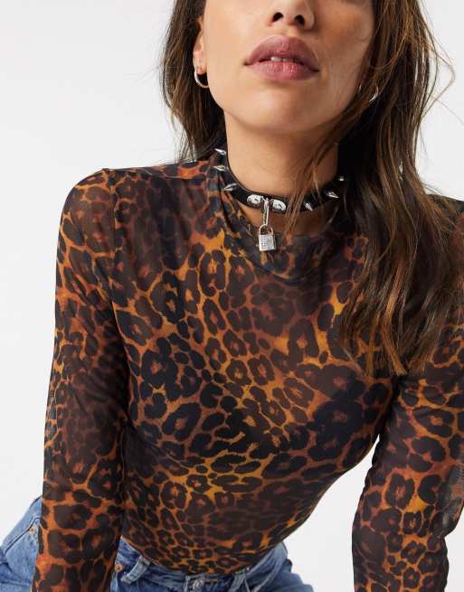 ASOS DESIGN - Collarino con punte e lucchetto