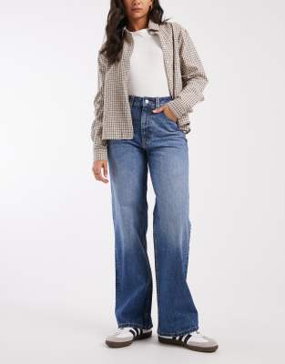 Collection Circular Design - Jean dad ample - Bleu moyen W25 L30