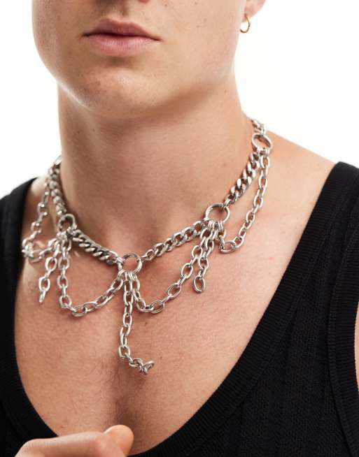 ASOS DESIGN - Collier à chaîne drapée - Argenté , 2 de 4