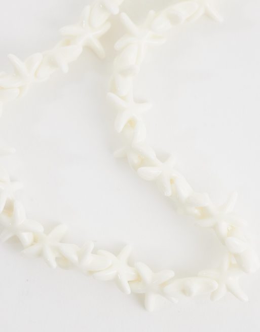 ASOS DESIGN - Collier à étoiles de mer en perles - Blanc, 2 de 3