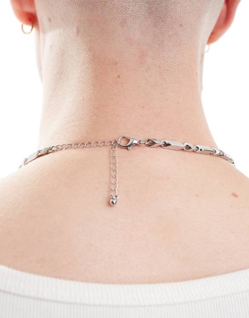 ASOS DESIGN - Collier à maillons carrés - Argenté  , 3 de 3