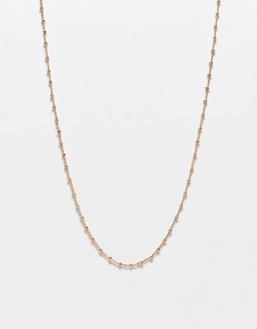 ASOS DESIGN - Collier à maillons façon pointillés - Doré