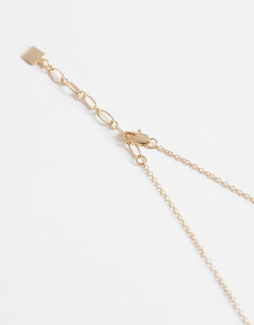 ASOS DESIGN - Collier avec pendentif abstrait épuré - Doré, 3 de 4