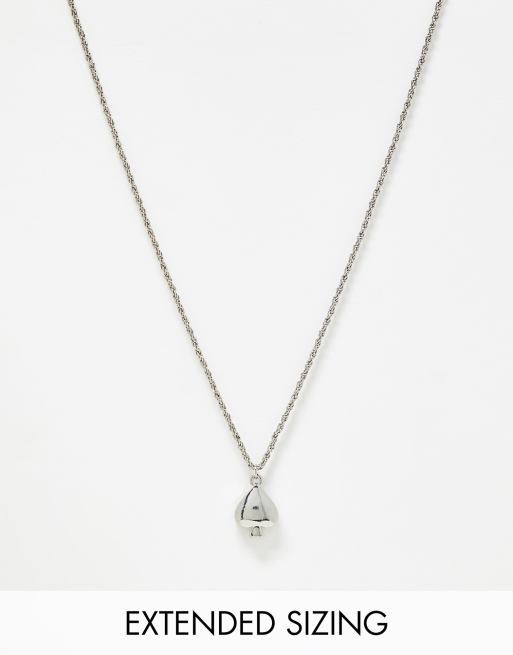 ASOS DESIGN Collier avec pendentif as de pique Argenté ASOS