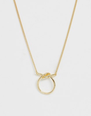 Cercle Avec Doré Noué Asos DesignCollier Pendentif vYb76gfy