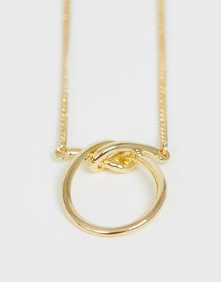 Cercle Avec Doré Noué Asos DesignCollier Pendentif vYb76gfy
