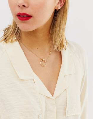 Cercle Avec Doré Noué Asos DesignCollier Pendentif vYb76gfy