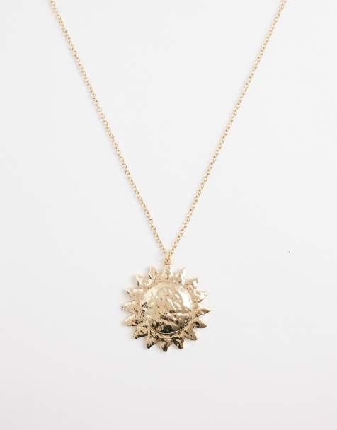 ASOS DESIGN - Collier avec pendentif soleil - Doré - view 1