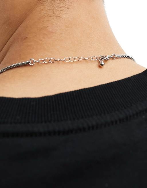 ASOS DESIGN - Collier chaîne à petits maillons plats - Argenté , 3 de 4