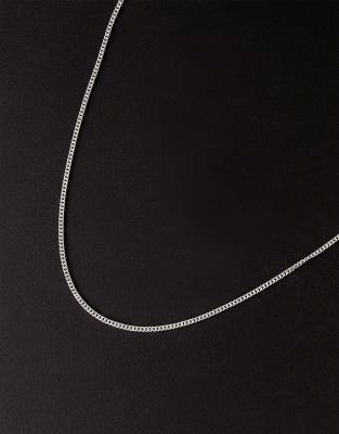 ASOS DESIGN - Collier chaîne court en argent massif - Argenté