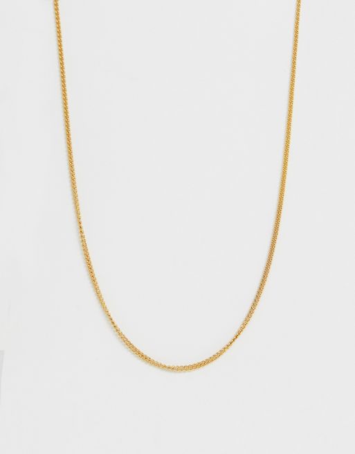 ASOS DESIGN - Collier chaîne court en argent massif plaqué or 14 carats , 2 de 4