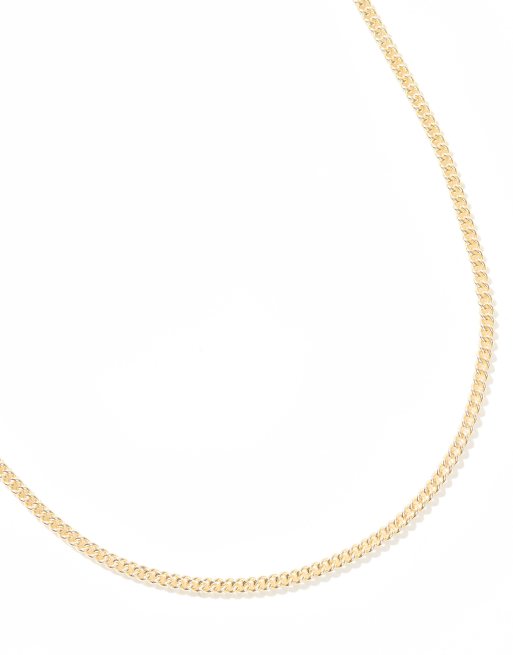 ASOS DESIGN - Collier chaîne court en argent massif plaqué or 14 carats , 2 de 4