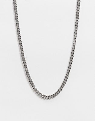 ASOS DESIGN short slim 4mm neck chain in silver tone - ASOS Price Checker