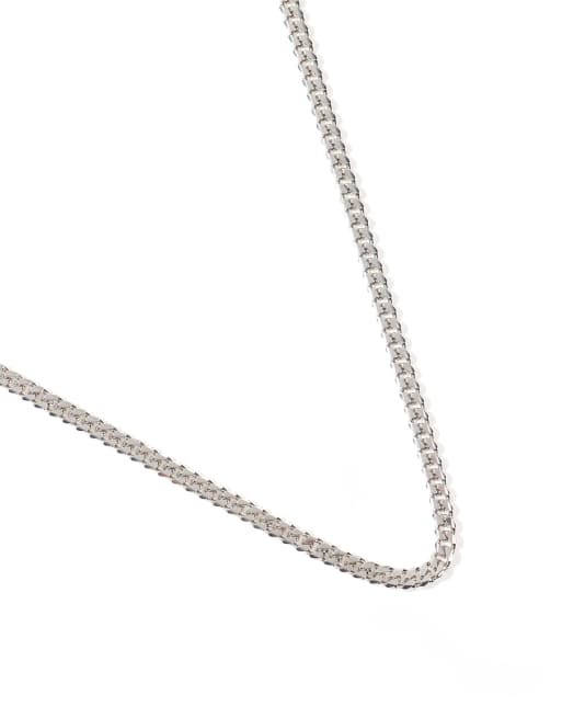 ASOS DESIGN - Collier chaîne court fin 4 mm - Argenté   , 2 de 3