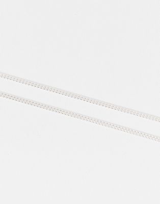 Bijoux  Collier chaîne en argent massif avec pendentif carré en onyx - Noir