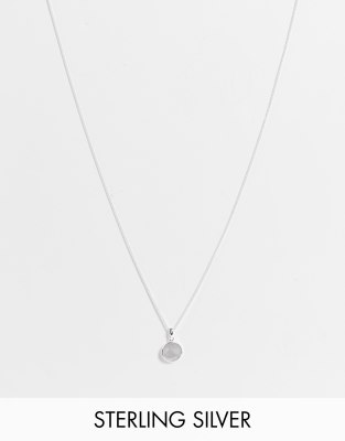 Pendentif Grand Format En Argent Massif Et Nacre - Bijou Occasion élégant