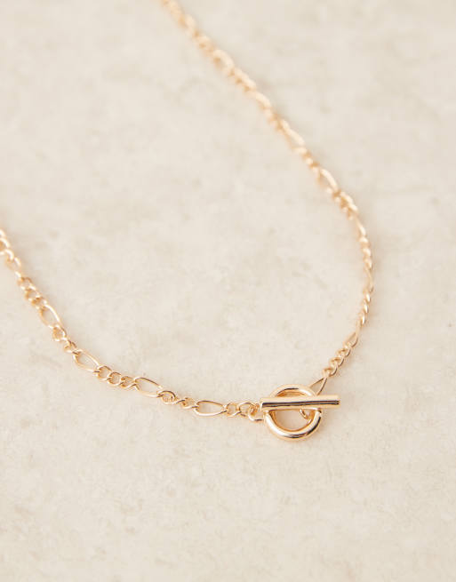 ASOS DESIGN - Collier chaîne multi-rangs avec barre en T - Doré, 2 de 3