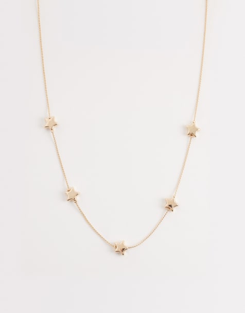 ASOS DESIGN - Collier court à étoiles bombées - Doré - view 1
