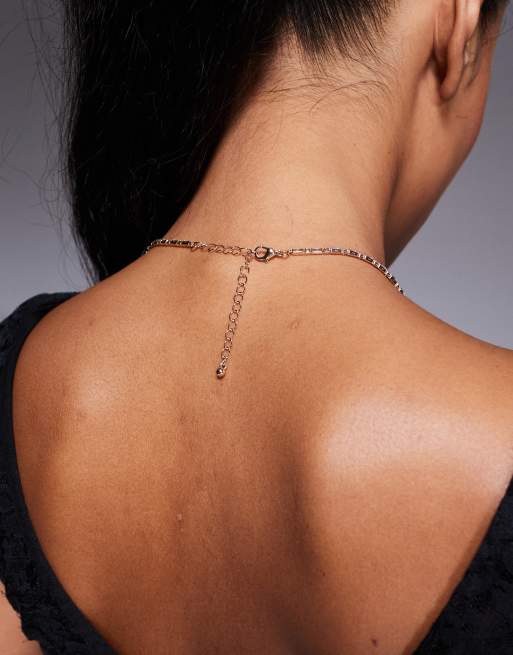 ASOS DESIGN - Collier court à zircons cubique avec pochette cadeau - Doré, 3 de 3