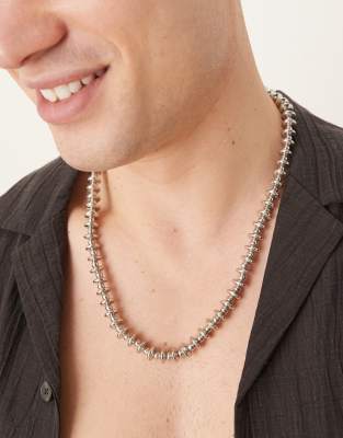 ASOS DESIGN - Collier de festival avec perles colorées - Argenté - view 1