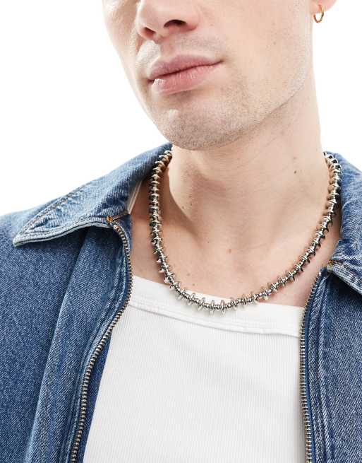 ASOS DESIGN - Collier de perles - Argenté