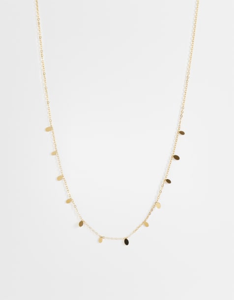 ASOS DESIGN - Collier en acier inoxydable étanche à petites breloques disques - Doré - view 1