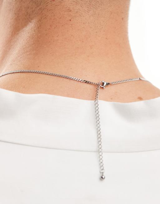 ASOS DESIGN - Collier en acier inoxydable imperméable avec pendentif croix - Argenté, 3 de 4
