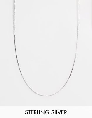 ASOS DESIGN sterling silver neck chain in silver - ASOS Price Checker